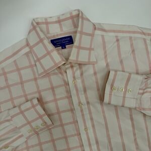 Grosvenor Mens Size XL‎ Pink Long Sleeve Button Up Shirt UK Made